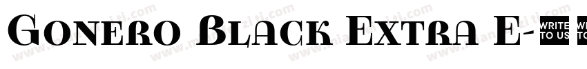 Gonero Black Extra E字体转换